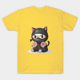 Cute Ninja Cat T-Shirt